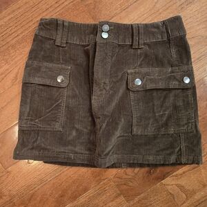 No Boundaries Olive Green Corduroy Skirt